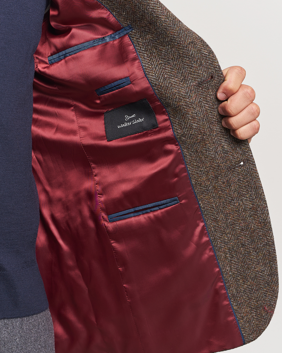 Mies | Pikkutakit | Walker Slater | Edward Lambswool Herringbone Blazer Brown