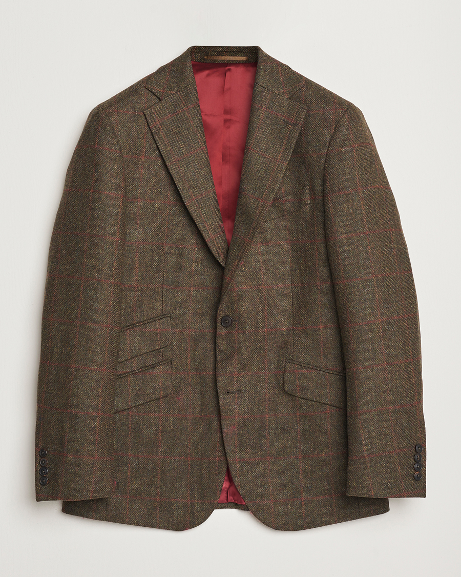 Mies | Pikkutakit | Walker Slater | Edward Lambswool Windowpane Blazer Green