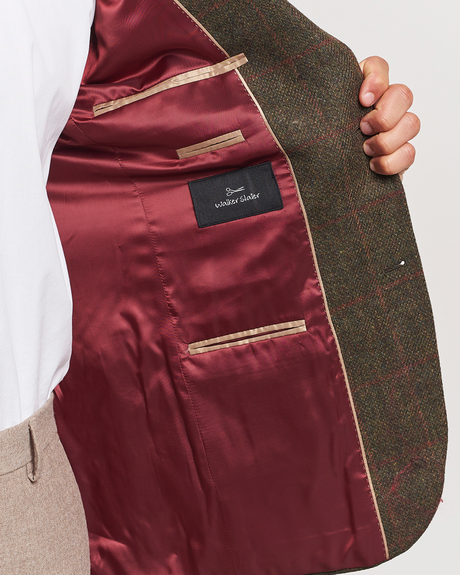 Mies | Pikkutakit | Walker Slater | Edward Lambswool Windowpane Blazer Green