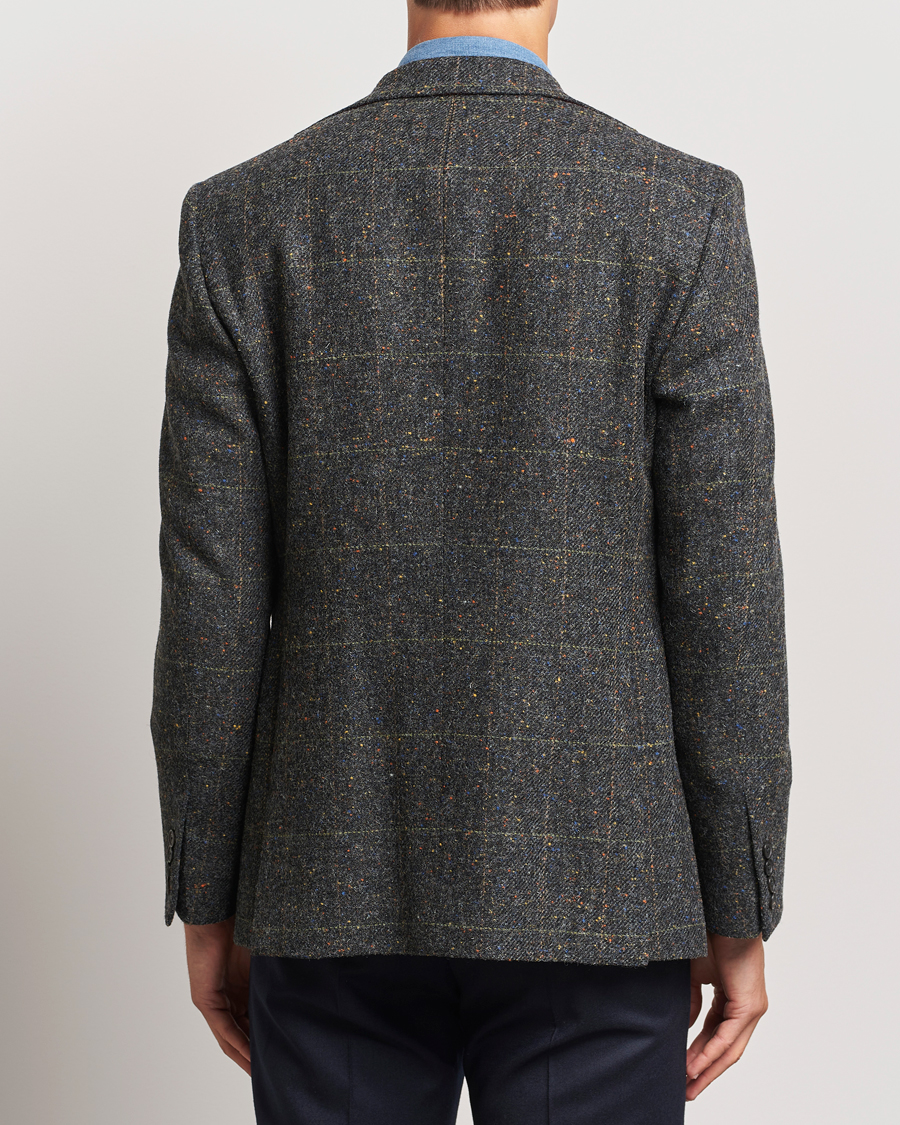 Mies | Pikkutakit | Walker Slater | Edward Wool Donegal Windowpane Blazer Dark Grey