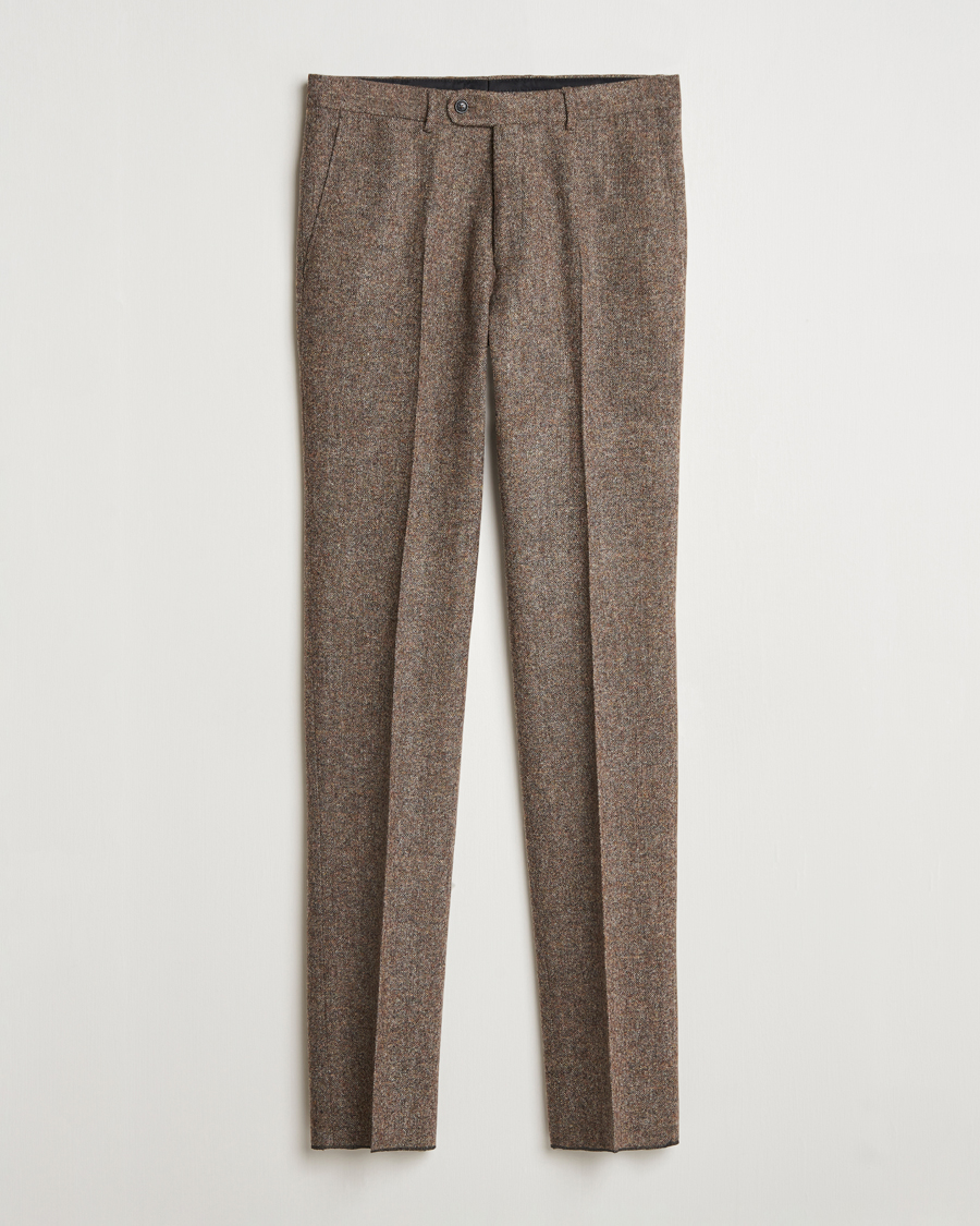 Mies | Housut | Walker Slater | Edward Wool Donegal Trousers Brown