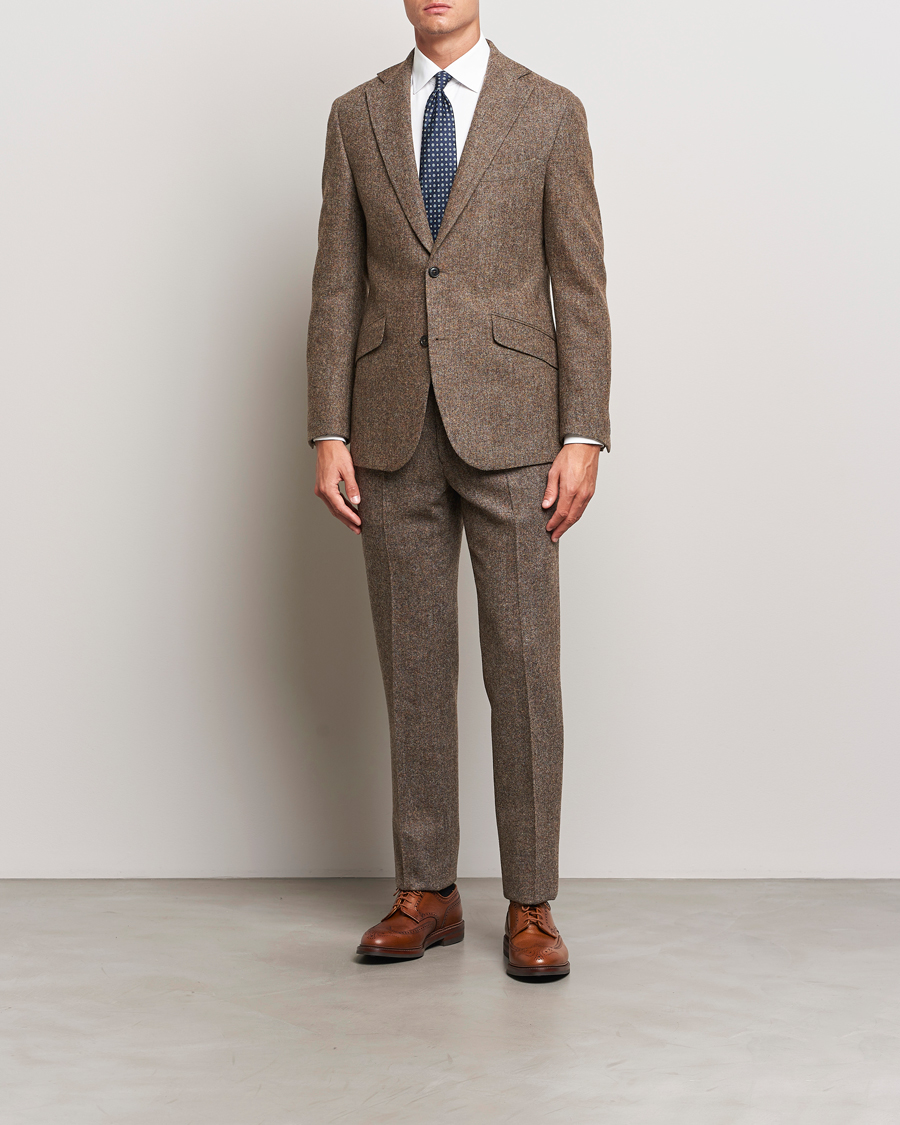 Mies | Housut | Walker Slater | Edward Wool Donegal Trousers Brown