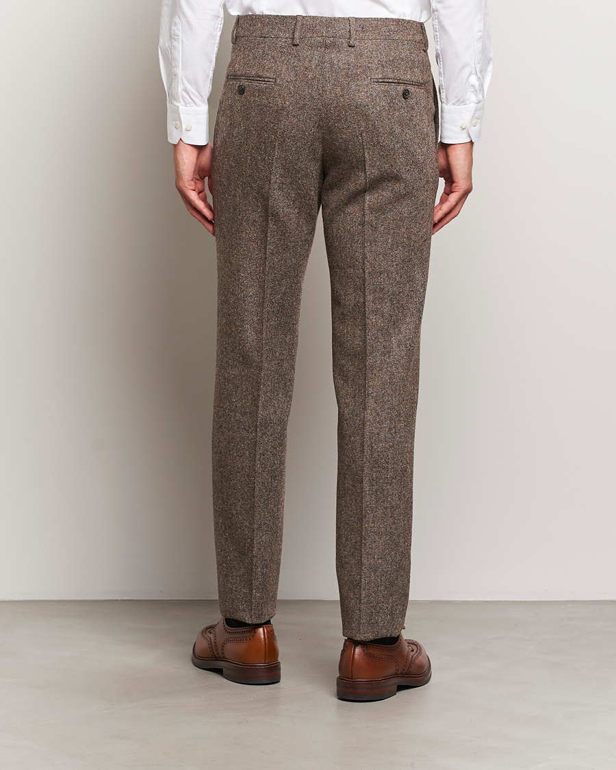 Mies | Housut | Walker Slater | Edward Wool Donegal Trousers Brown