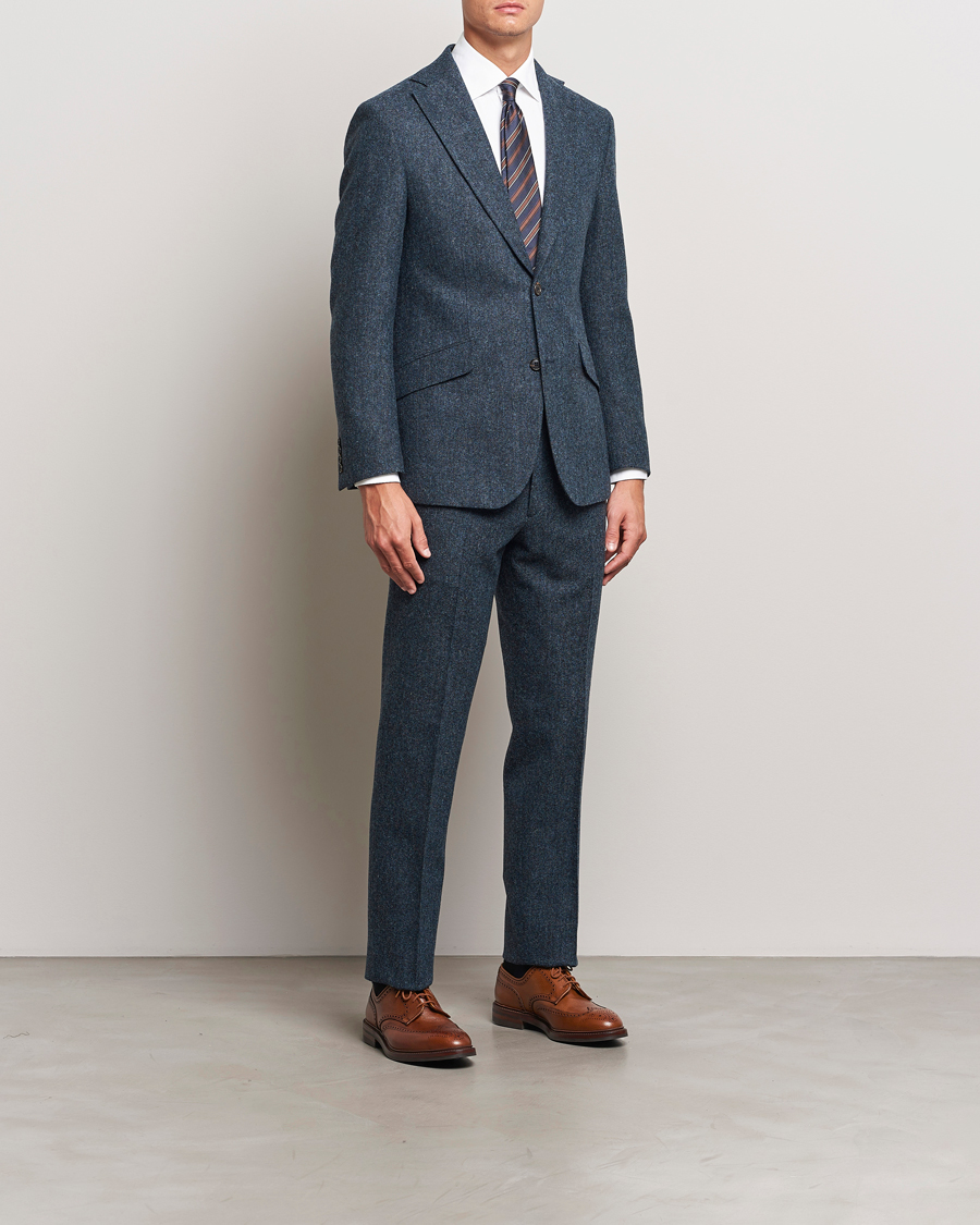 Mies | Housut | Walker Slater | Edward Wool Donegal Trousers Navy
