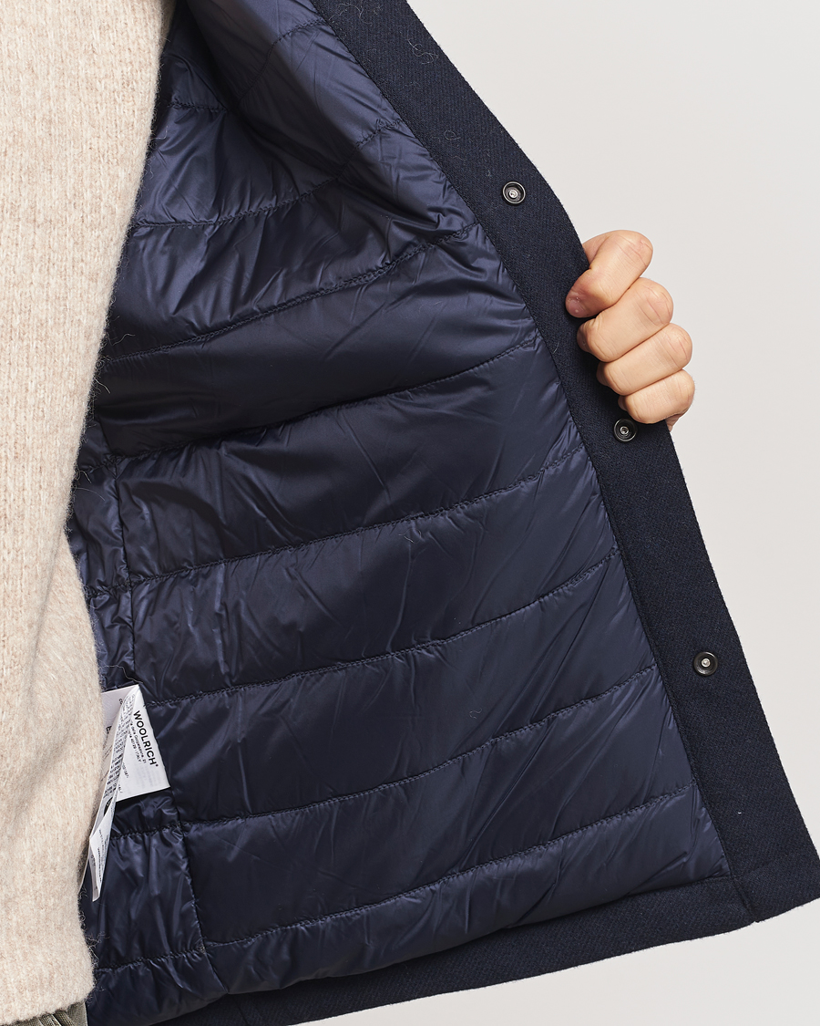 Mies | Takit | Woolrich | Alaskan Melton Wool Overshirt Melton Blue