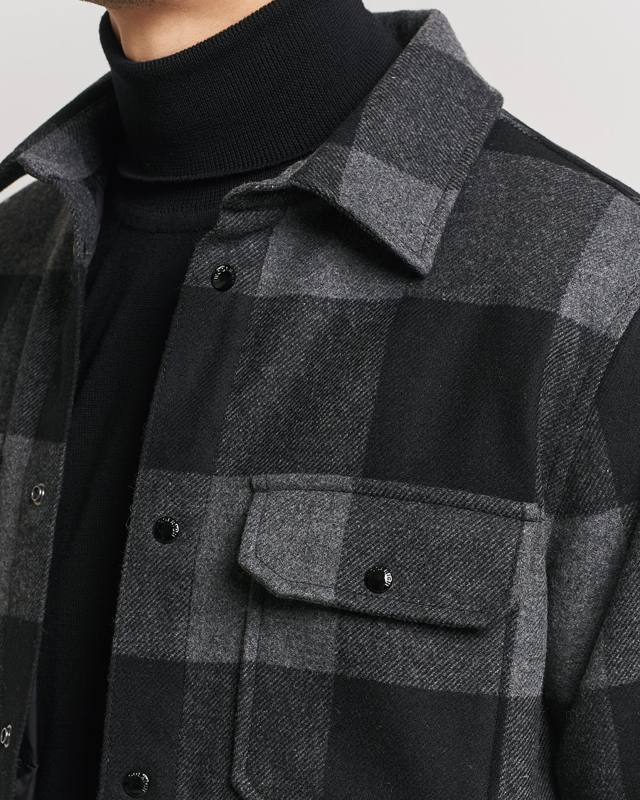 Mies | Takit | Woolrich | Alaskan Melton Wool Overshirt Charcoal Buffalo