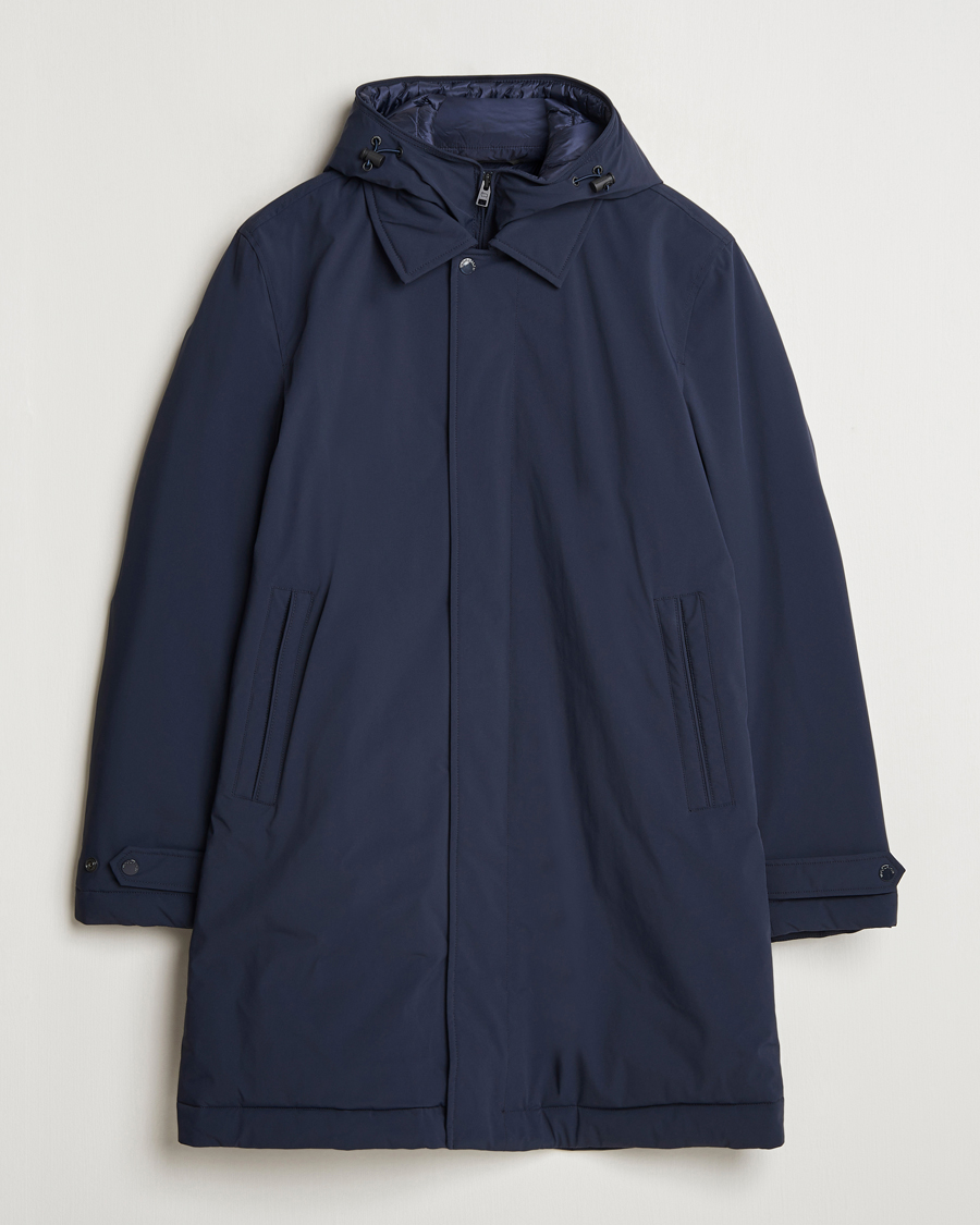 Mies | Takit | Woolrich | Stretch 2 in 1 Padded Waterproof Carcoat Melton Blue