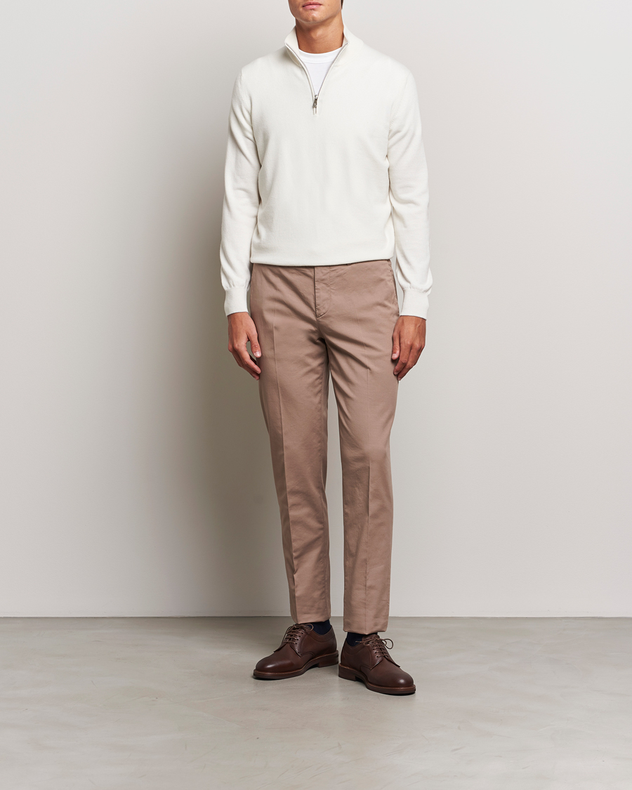 Mies | Puserot | Brunello Cucinelli | 2 Ply Cashmere Half Zip Panama
