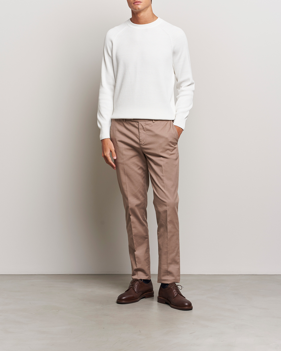 Mies | Puserot | Brunello Cucinelli | Cotton Rib Crew Neck Panama