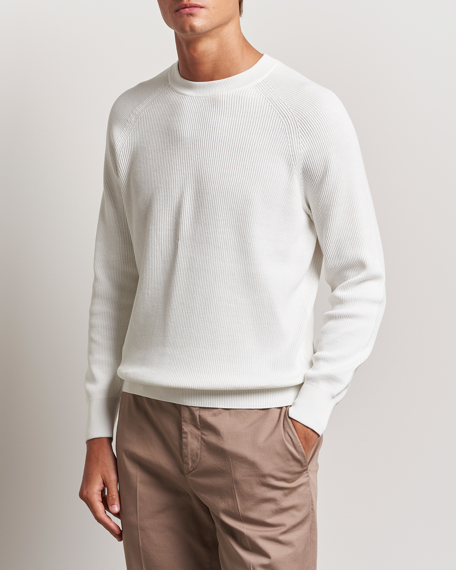 Mies | Puserot | Brunello Cucinelli | Cotton Rib Crew Neck Panama
