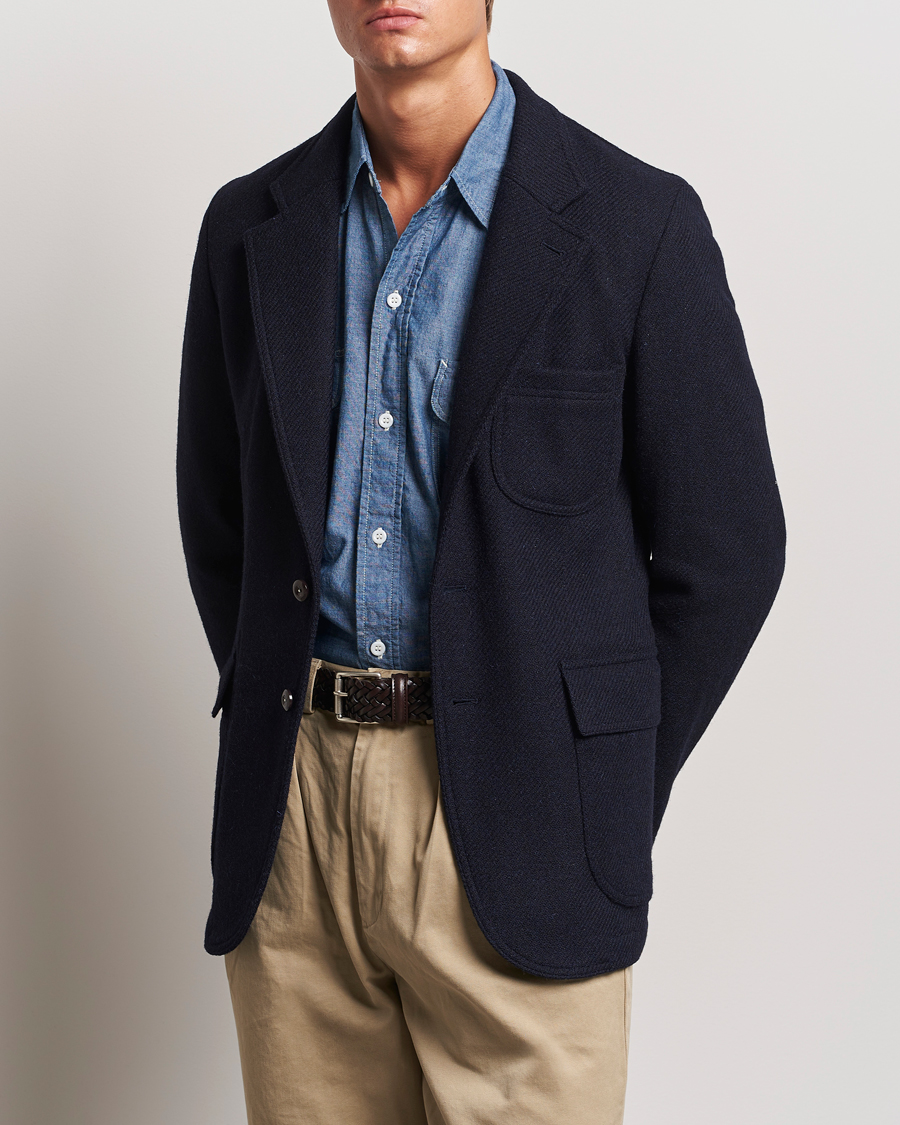 Mies | Pikkutakit | Drake's | MKVII Harris Tweed Blazer Navy