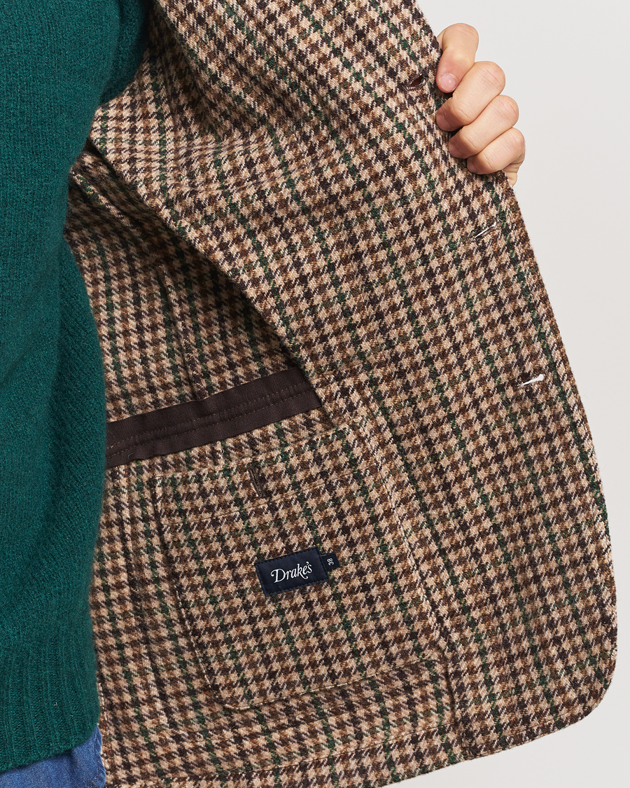 Mies | Pikkutakit | Drake's | MKVII Gun Check Tweed Blazer Brown