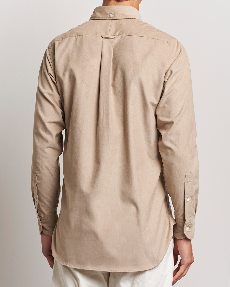 Mies | Kauluspaidat | Drake's | Button Down Corduroy Shirt Ecru