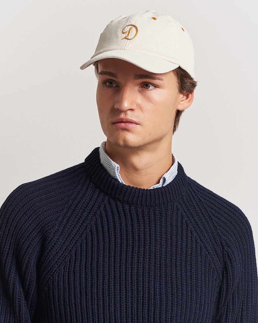 Mies | Drake's D'Capital Embroidery Cord Cap Ecru | Drake's | D'Capital Embroidery Cord Cap Ecru