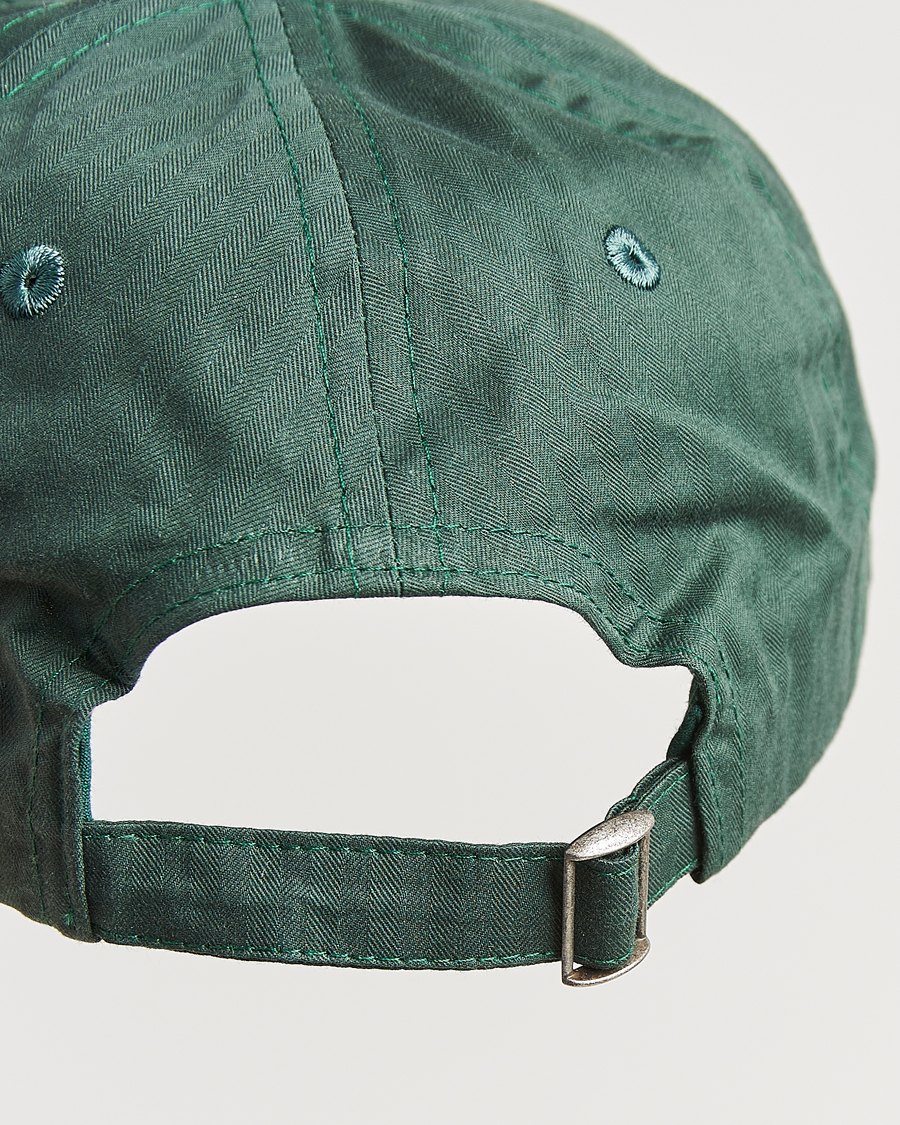 Mies | Drake's Waxed Herringbone Cap Bottle Green | Drake's | Waxed Herringbone Cap Bottle Green