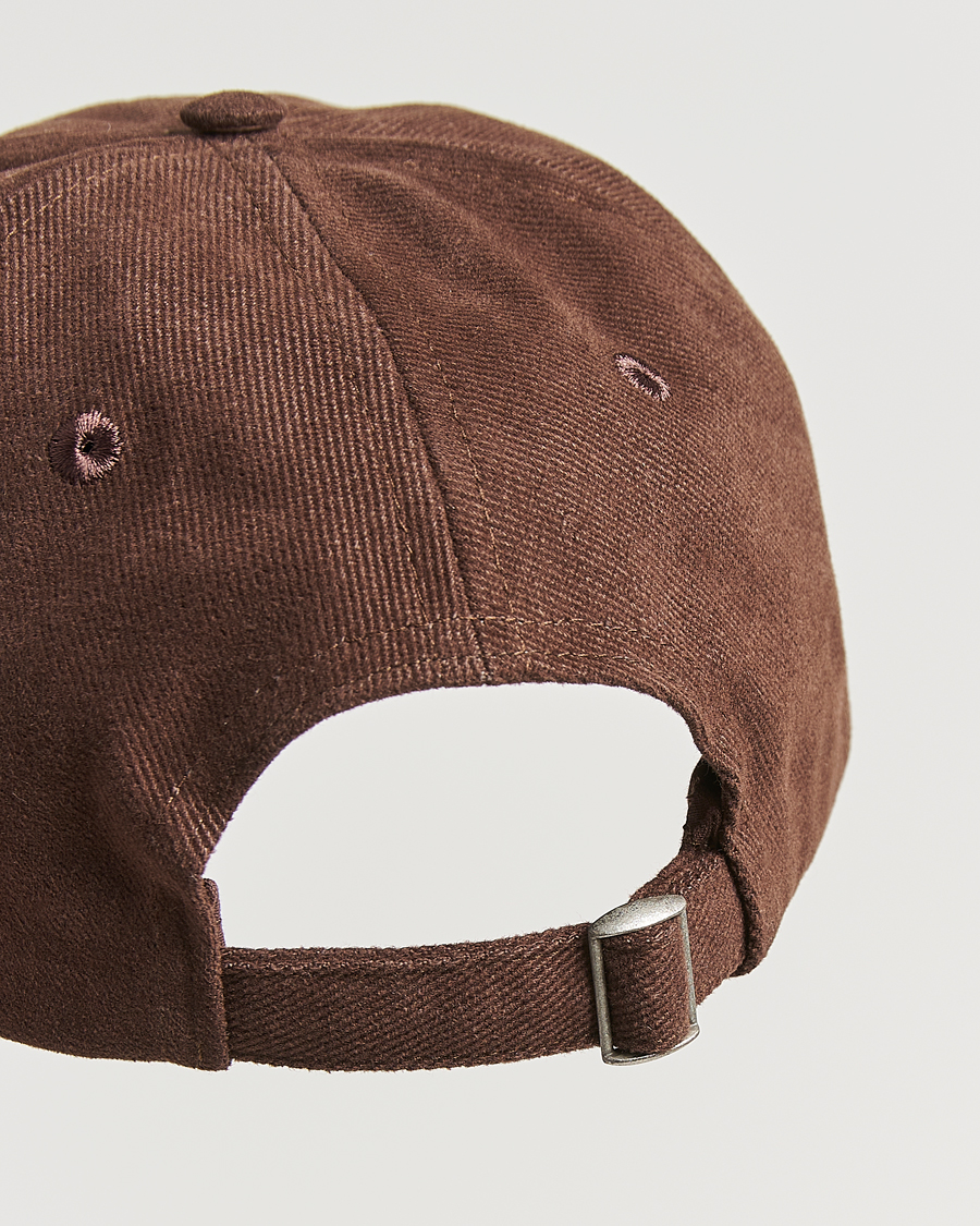 Mies | Drake's Embroidered Dog Heavy Twill Cap Brown | Drake's | Embroidered Dog Heavy Twill Cap Brown