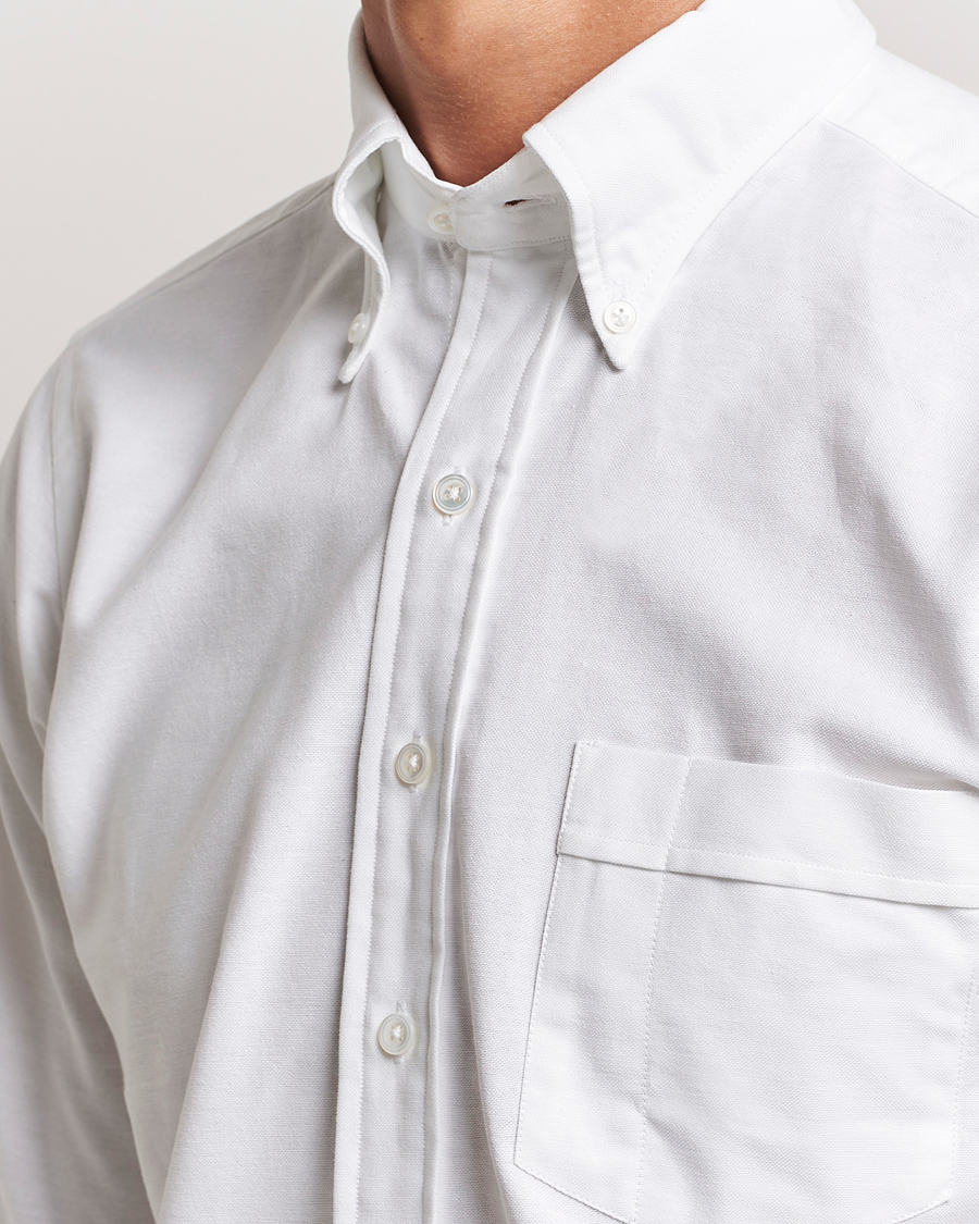 Mies | Kauluspaidat | Drake's | Button Down Oxford Shirt White