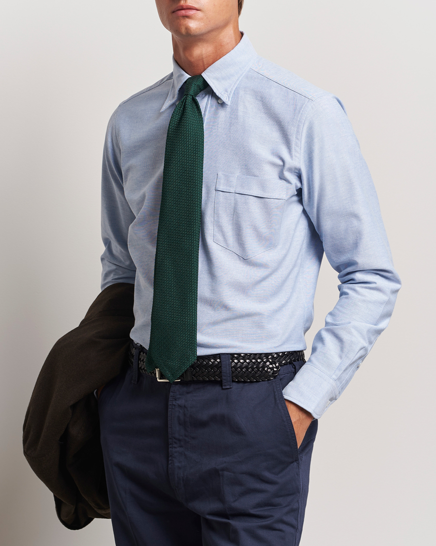 Mies | Kauluspaidat | Drake's | Button Down Oxford Shirt Blue