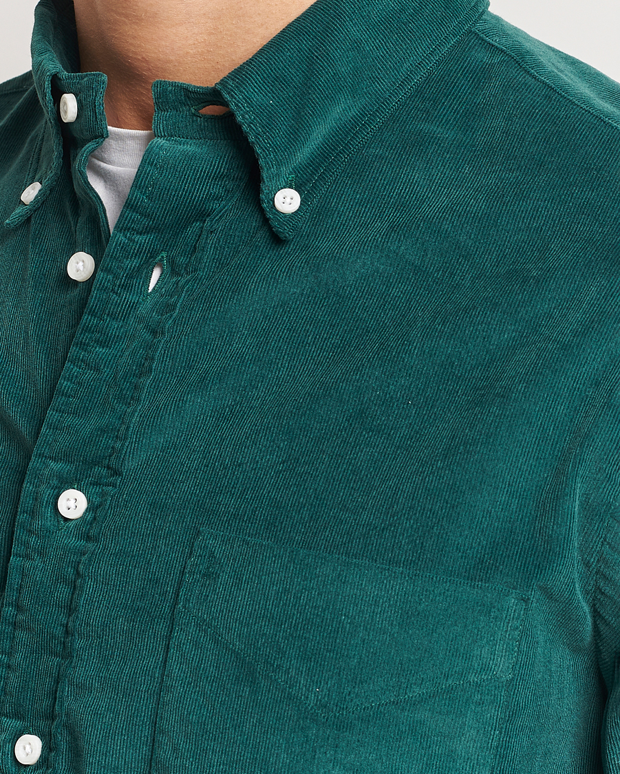 Mies | Kauluspaidat | Gitman Vintage | Button Down Corduroy Shirt Emerald