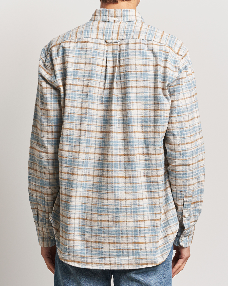 Mies | Kauluspaidat | Gitman Vintage | Button Down Heavy Flannel Shirt Ivory Check