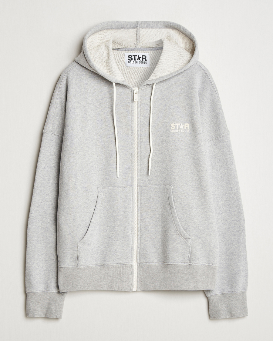 Mies | Puserot | Golden Goose | Full Zip Hoodie Light Grey
