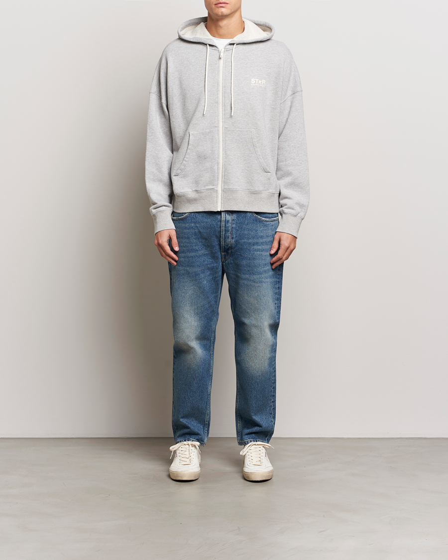 Mies | Puserot | Golden Goose | Full Zip Hoodie Light Grey