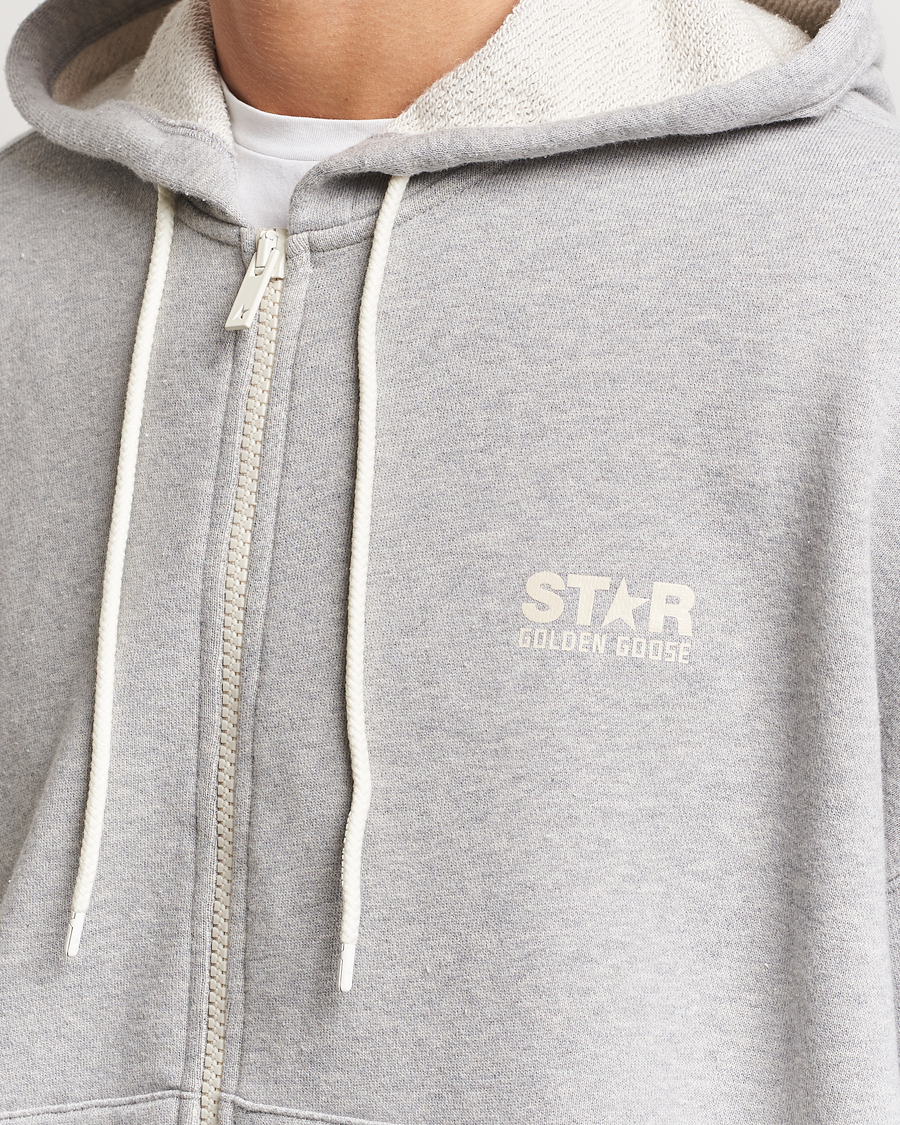 Mies | Puserot | Golden Goose | Full Zip Hoodie Light Grey