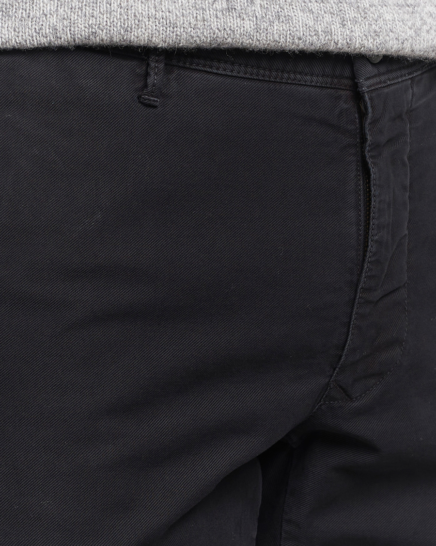 Mies | Housut | Incotex | Slim Fit Garment Dyed Slacks Black