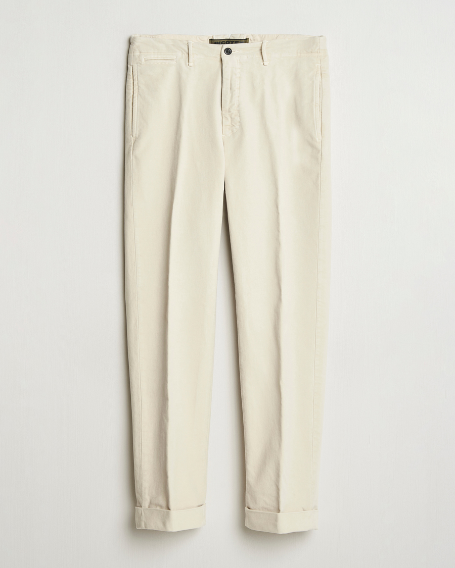 Mies | Housut | Incotex | Regular Fit Moleskin Slacks Off White