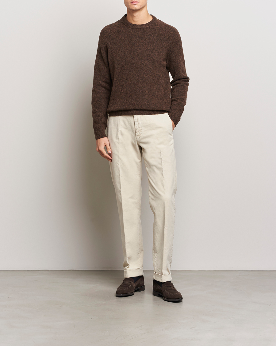 Mies | Housut | Incotex | Regular Fit Moleskin Slacks Off White