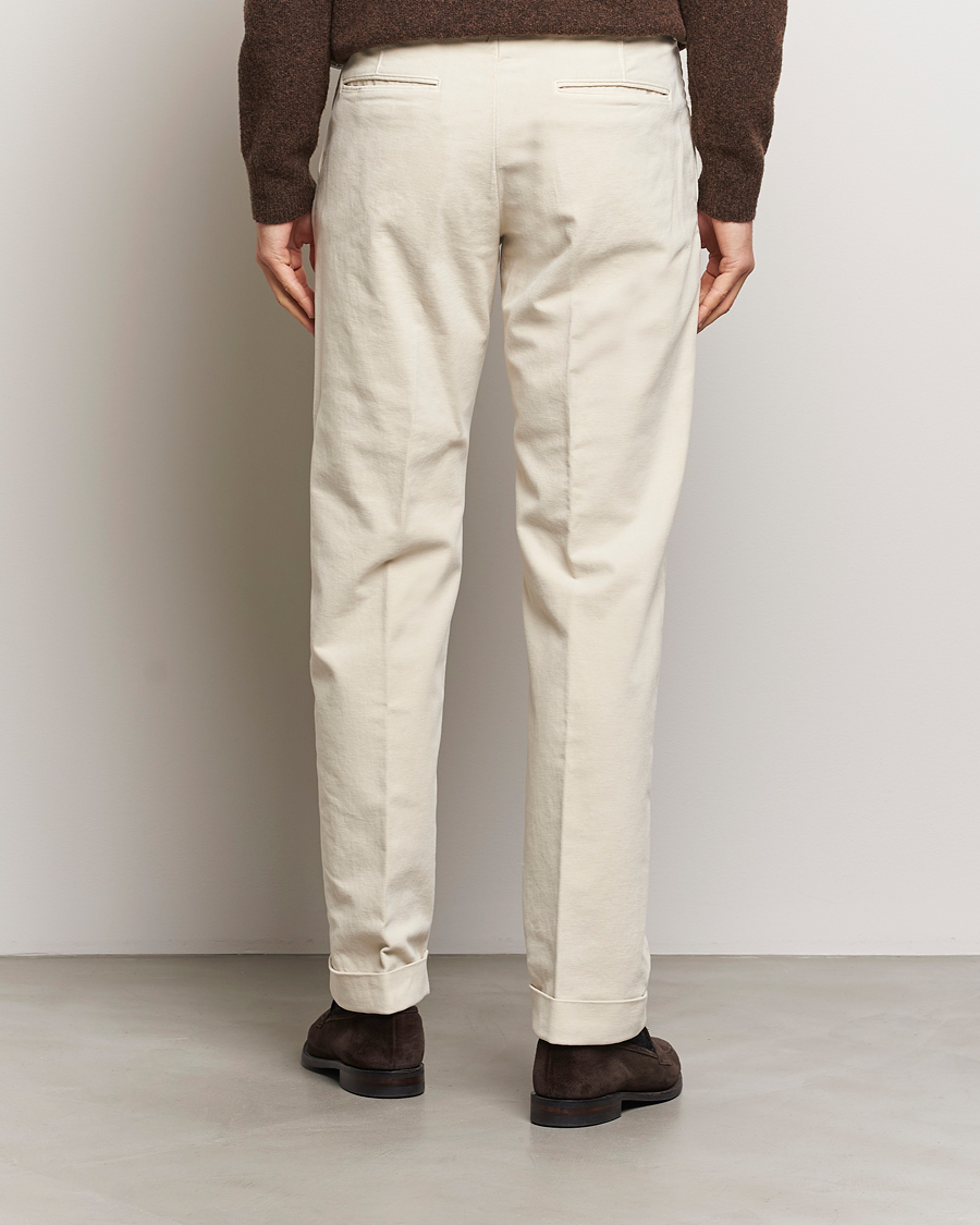 Mies | Housut | Incotex | Regular Fit Moleskin Slacks Off White