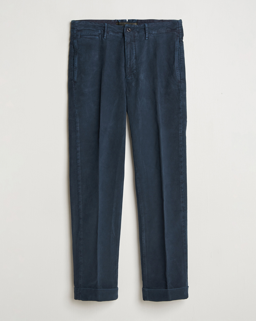 Mies | Housut | Incotex | Regular Fit Moleskin Slacks Navy