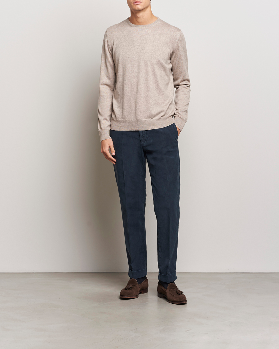 Mies | Housut | Incotex | Regular Fit Moleskin Slacks Navy