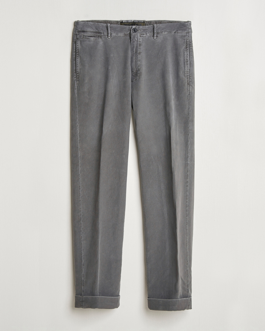 Mies | Housut | Incotex | Regular Fit Moleskin Slacks Dark Grey