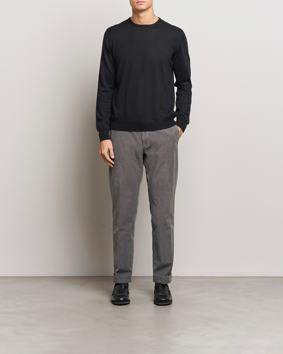 Mies | Housut | Incotex | Regular Fit Moleskin Slacks Dark Grey