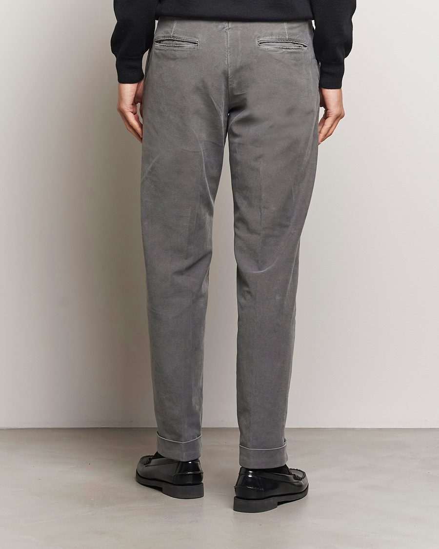 Mies | Housut | Incotex | Regular Fit Moleskin Slacks Dark Grey
