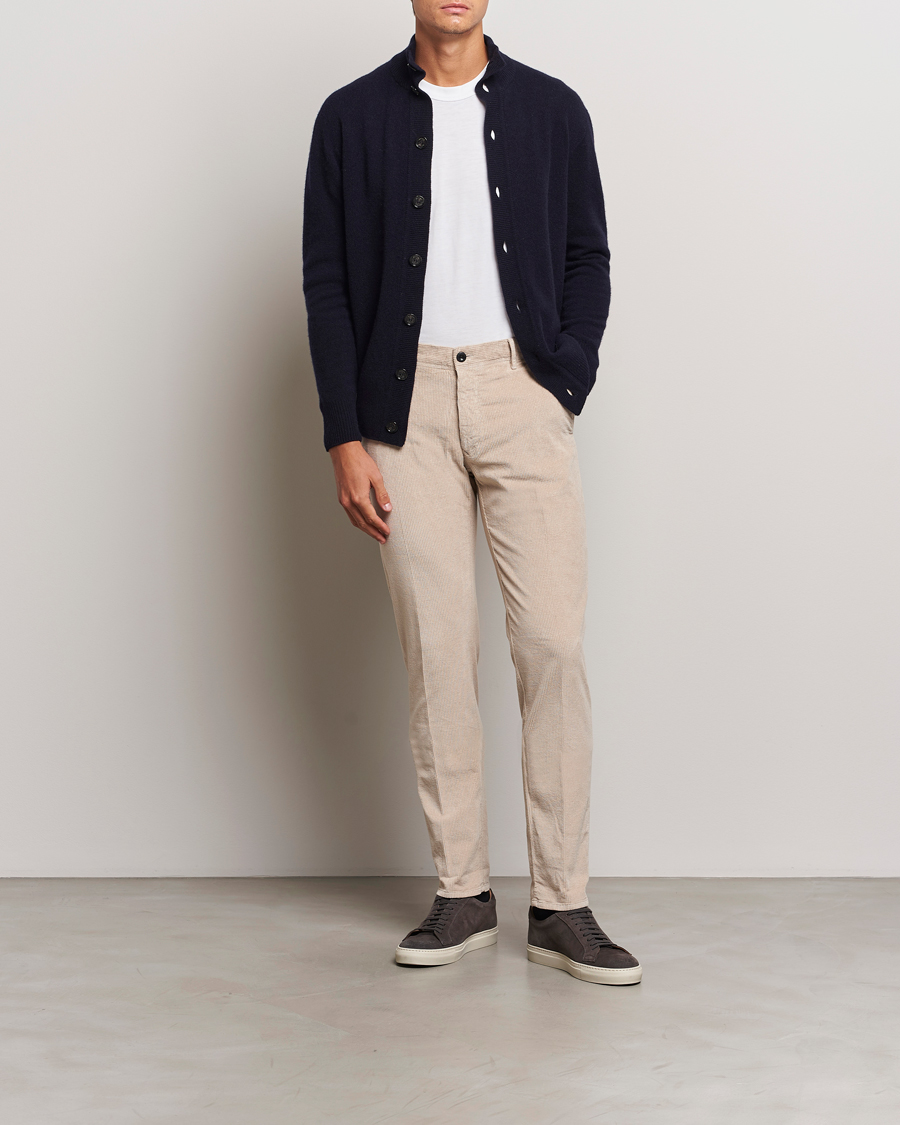 Mies | Housut | Incotex | Slim Fit Leisure Cord Slacks Light Beige