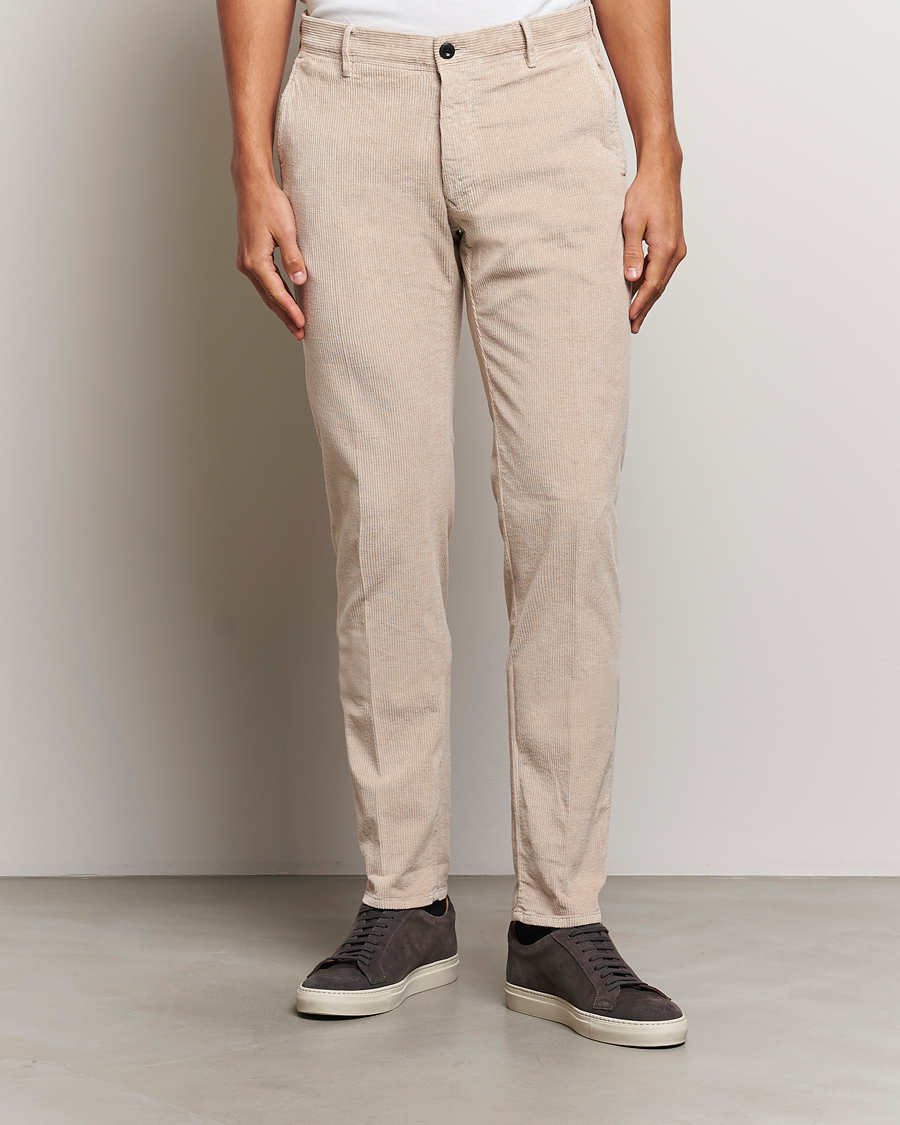 Mies | Housut | Incotex | Slim Fit Leisure Cord Slacks Light Beige