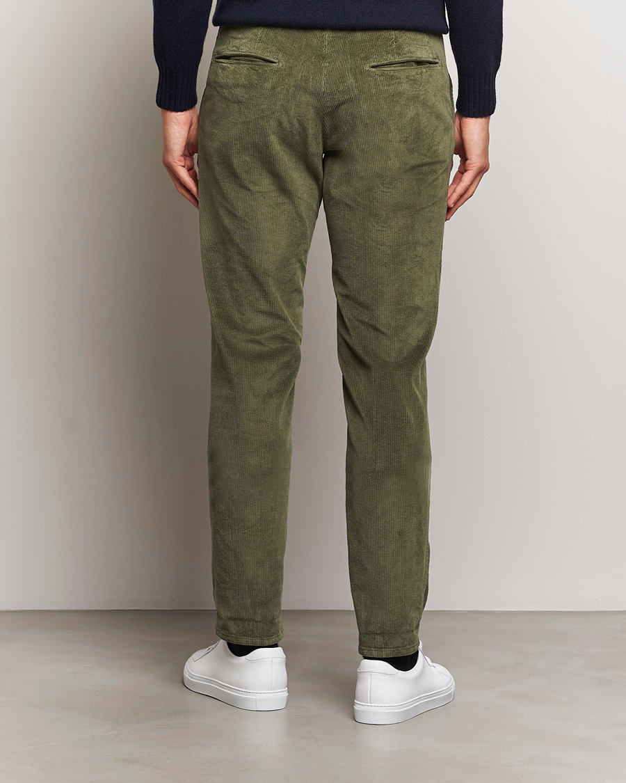 Mies | Housut | Incotex | Slim Fit Leisure Cord Slacks Dark Green