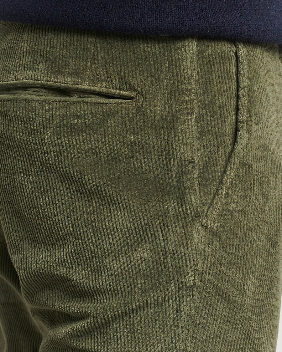 Mies | Housut | Incotex | Slim Fit Leisure Cord Slacks Dark Green