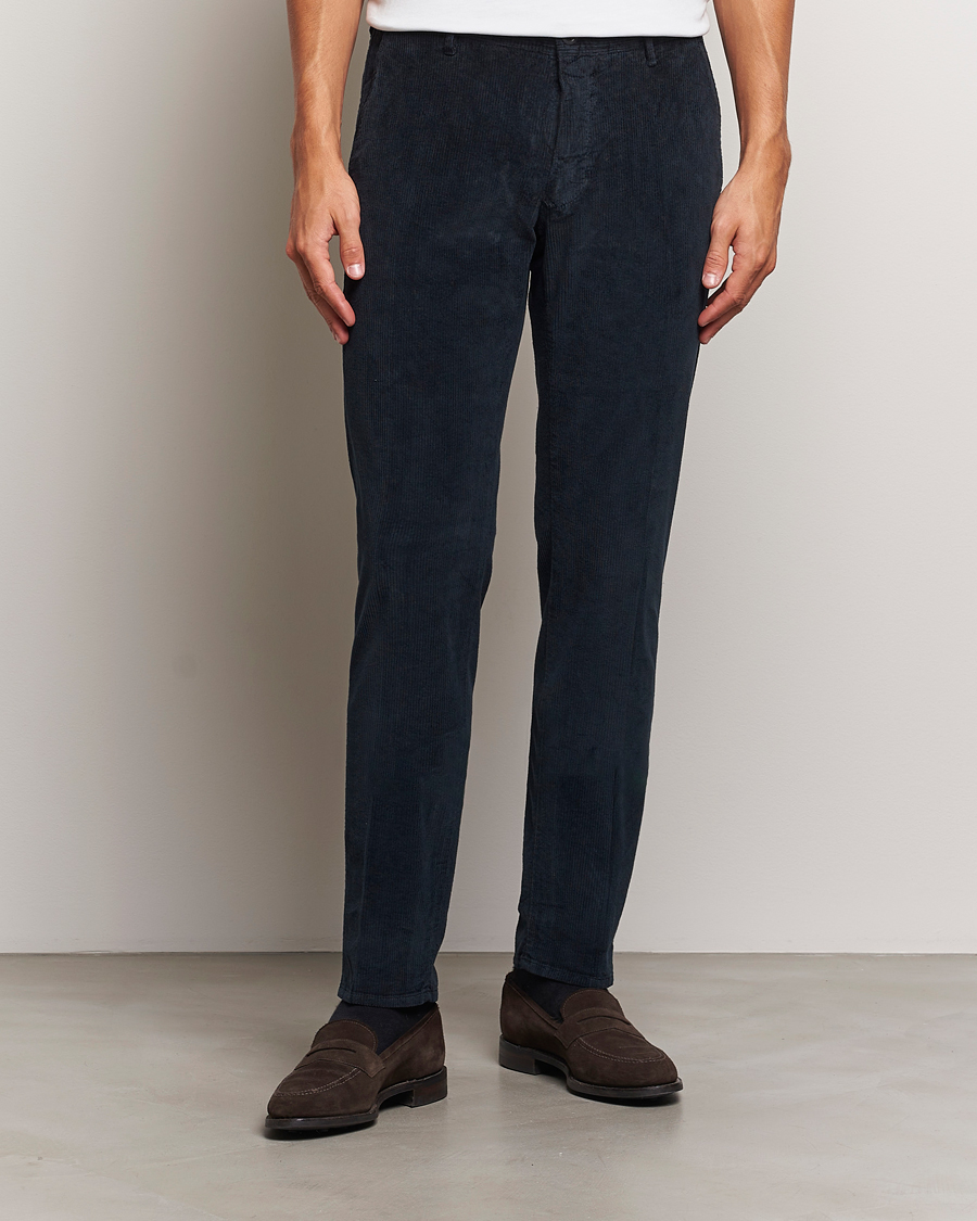 Mies | Housut | Incotex | Slim Fit Leisure Cord Slacks Navy