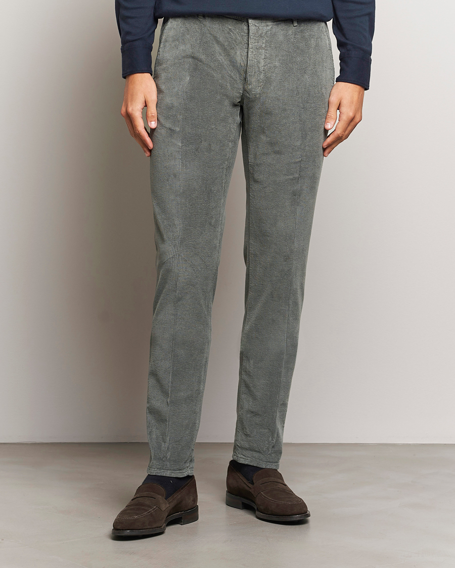 Mies | Housut | Incotex | Slim Fit Leisure Cord Slacks Grey