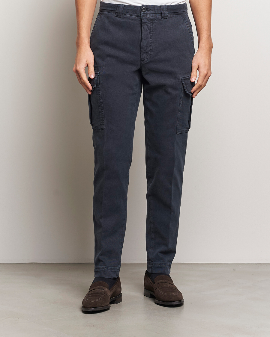 Mies | Housut | Incotex | Slim Fit Cargo Pants Navy