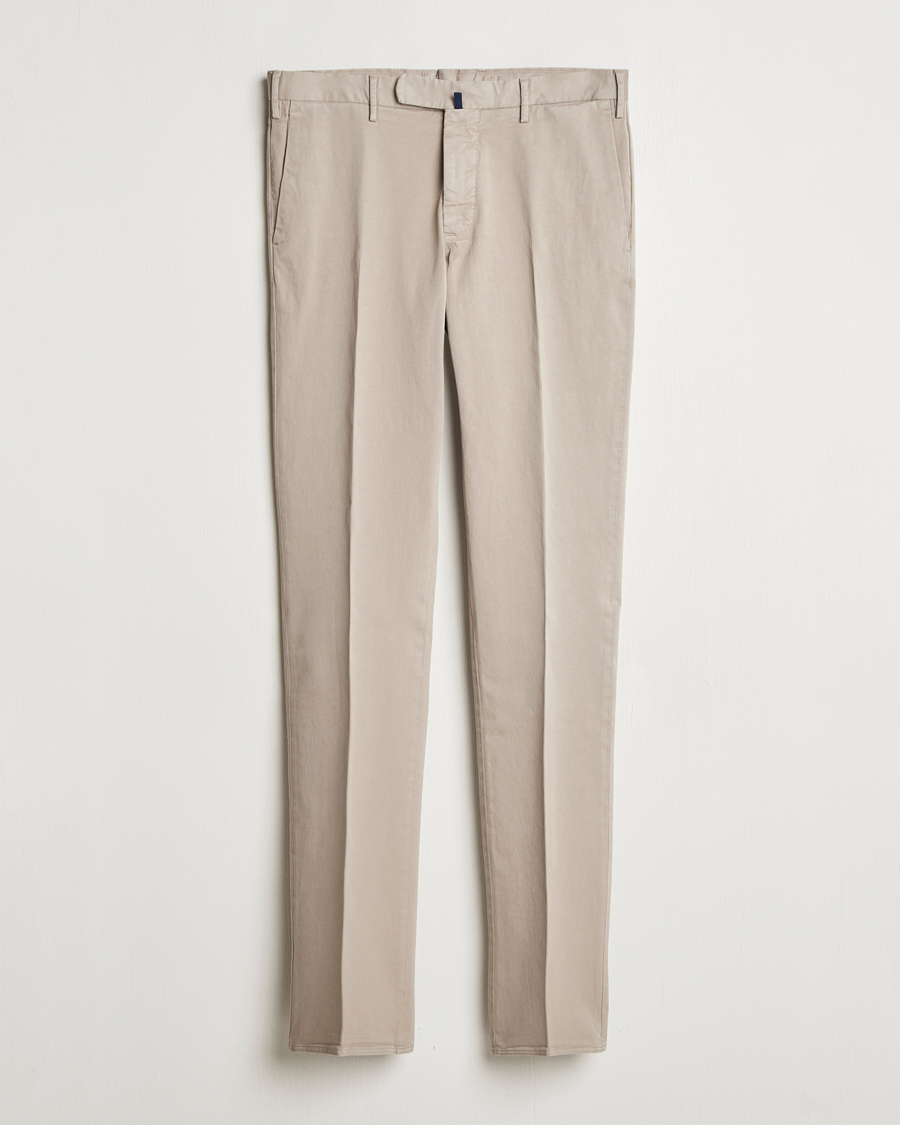 Mies | Housut | Incotex | Slim Fit Cotton Stretch Chinos Khaki