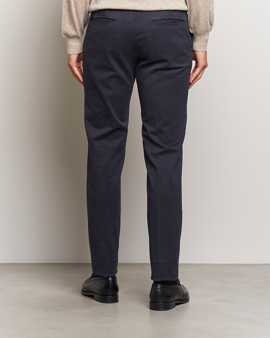 Mies | Housut | Incotex | Slim Fit Cotton Stretch Chinos Navy