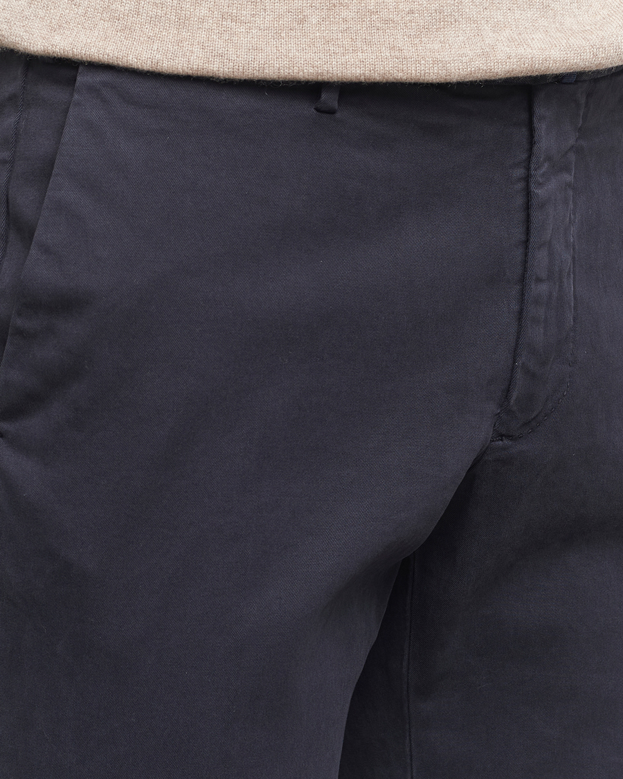 Mies | Housut | Incotex | Slim Fit Cotton Stretch Chinos Navy