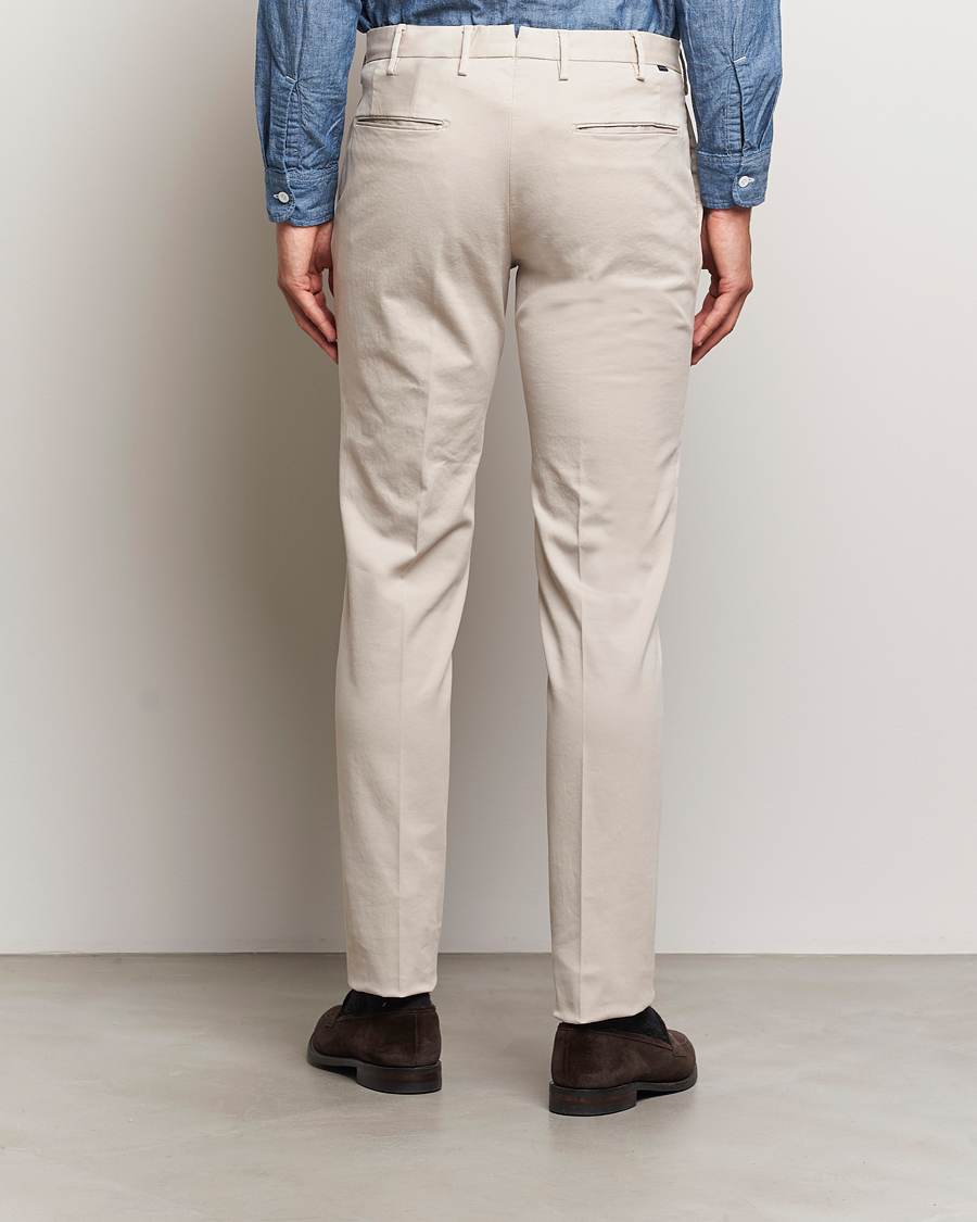 Mies | Housut | Incotex | Slim Fit Cotton Stretch Chinos Light Beige