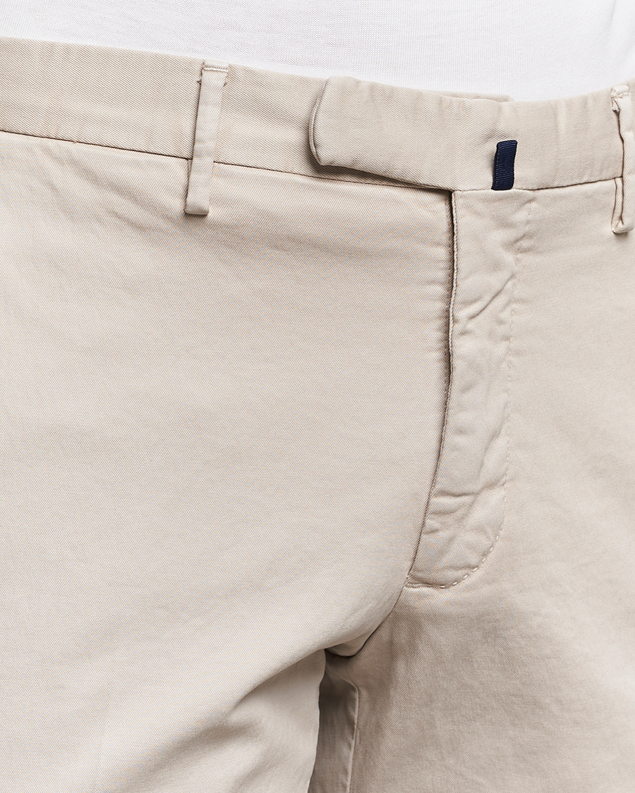 Mies | Housut | Incotex | Slim Fit Cotton Stretch Chinos Light Beige