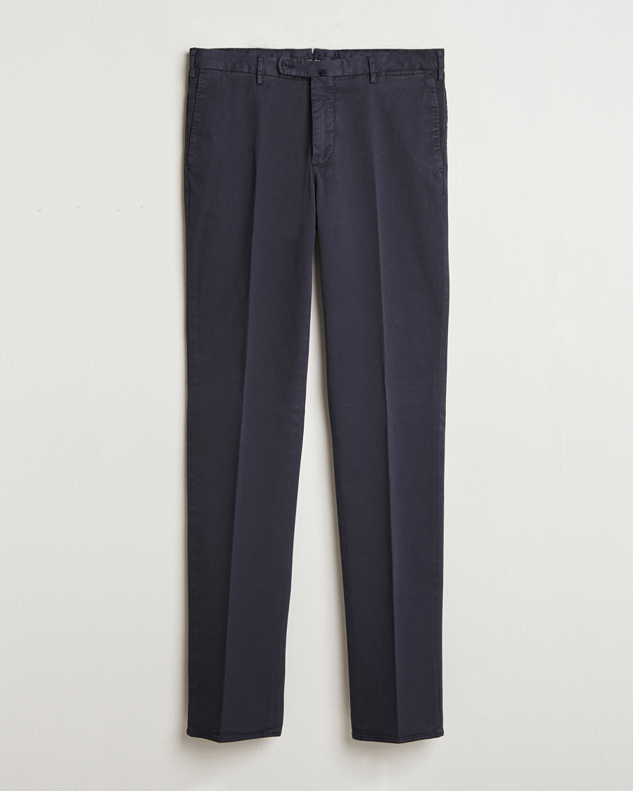 Mies | Housut | Incotex | Regular Fit Cotton Stretch Chinos Navy