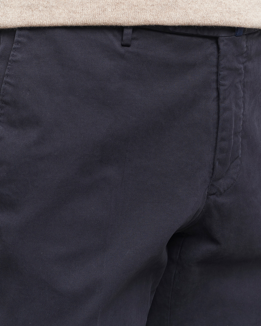 Mies | Housut | Incotex | Regular Fit Cotton Stretch Chinos Navy